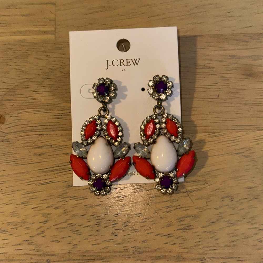 Jeweled Bright Colored J. Crew Earrings